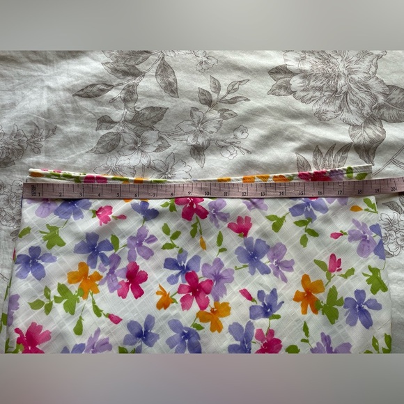 Vintage White Floral Asymmetric Ruffle Skirt XL Fairycore Romantic, Feminine 90s - Picture 6 of 6